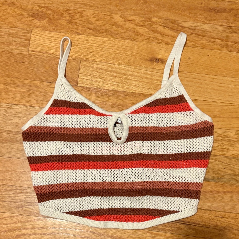 American Eagle Outfitters Multicolor Striped Crop Top